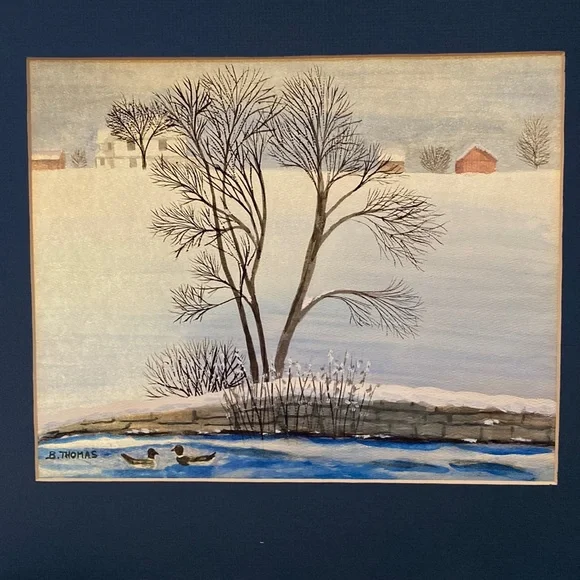 B. Thomas | Art | B Thomas Signed Watercolor And Oil Art | Poshmark